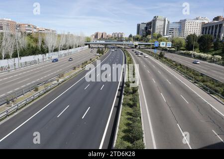 Madrid, 04/02/2015. Strade di Madrid vuote di traffico, in occasione della settimana Santa. Foto: Jaime García ARCHDC. Crediti: Album / Archivo ABC / Jaime García,Jaime García Foto Stock