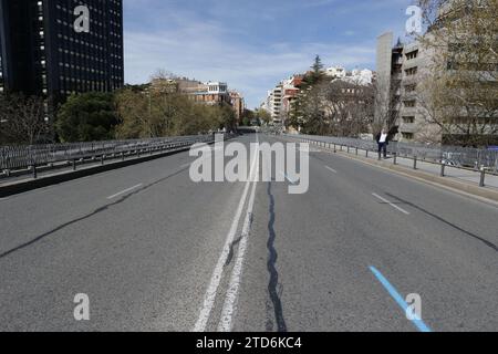 Madrid, 04/02/2015. Strade di Madrid vuote di traffico, in occasione della settimana Santa. Foto: Jaime García ARCHDC. Crediti: Album / Archivo ABC / Jaime García,Jaime García Foto Stock