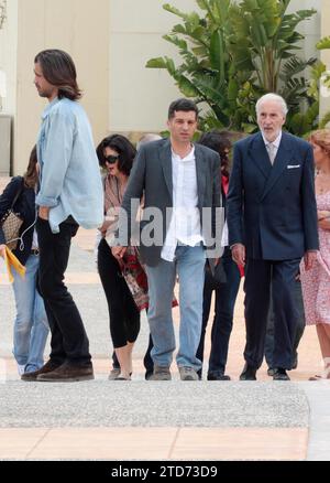 Alicante 05/14/2008 presentazione del Triage. Colin Farell, Paz Vega, Christopher Lee e il regista Danis Tanovic Photo Juan Carlos Soler archdc. Crediti: Album / Archivo ABC / Juan Carlos Soler Foto Stock