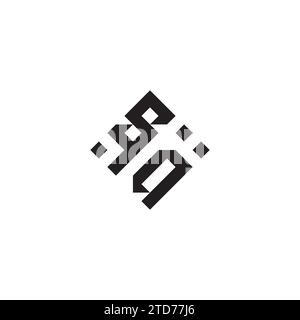 COME logo astratto dal concept geometrico in un design professionale di alta qualità, ideale per lo stile Street Illustrazione Vettoriale