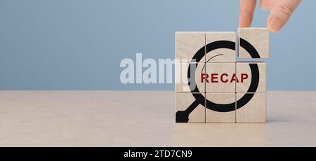 Revisione annuale nel 2024, revisione aziendale e cliente. Revisione del tempo di valutazione per l'audit della valutazione dell'ispezione. Riepilogare l'attività, il riepilogo delle riunioni, l'attività Foto Stock