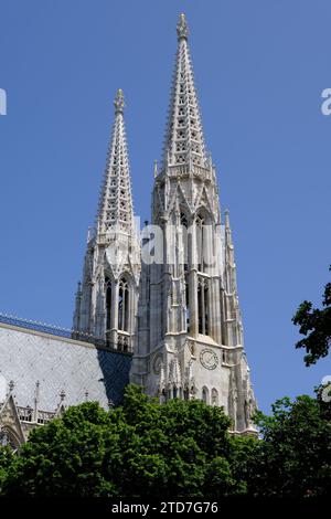 Vienna Austria - Votivkirche - chiesa neogotica Foto Stock