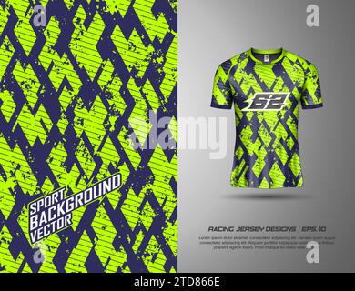 Maglietta sportiva dal design camouflage moderno per corse, maglie, ciclismo, calcio, giochi Illustrazione Vettoriale