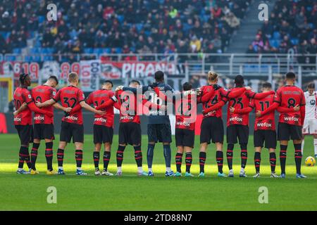 Milano, Italia. 17 dicembre 2023. Milano, Italia. 17 dicembre 2023. I giocatori dell'AC Milan visti durante la partita di serie A 2023/24 tra l'AC Milan e l'AC Monza allo Stadio San Siro, Milano, Italia il 17 dicembre 2023 credito: Independent Photo Agency Srl/Alamy Live News Credit: Independent Photo Agency/Alamy Live News Foto Stock