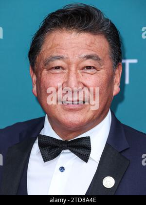 BEVERLY HILLS, LOS ANGELES, CALIFORNIA, USA - 16 DICEMBRE: James Ryu arriva al 21° Annual Unfordable Gala Asian American Awards tenutosi al Beverly Hilton Hotel il 16 dicembre 2023 a Beverly Hills, Los Angeles, California, Stati Uniti. (Foto di Xavier Collin/Image Press Agency) Foto Stock