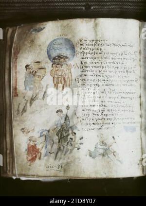 Il Monastero del Pantocratore, Grecia, religione, Arte, Cristianesimo, calligrafia, Monastero, disegno, Monte Athos, Pantokrator, manoscritto n°, Mont Athos, 01/09/1918 - 30/09/1918, Cuville, Fernand, 1918 - Grecia - Fernand Cuville - (settembre), Autochrome, Photo, Glass, Autochrome, foto, positiva Foto Stock