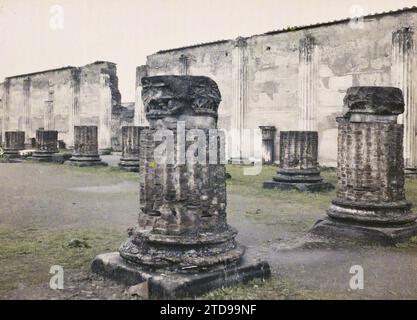 Pompei, Italia Basilica, Habitat, architettura, Arte, vestigia archeologica, architettura civile pubblica, colonna, Antichità, Italia, Pompei, la Basilica (interna), Pompei, 28/03/1921 - 28/03/1921, Léon, Auguste, fotografo, 1921 Cap Martin, Italia, Cap Martin - Auguste Léon (febbraio-aprile), Autochrome, foto, vetro, Autochrome, foto, positivo, orizzontale, dimensioni 9 x 12 cm Foto Stock