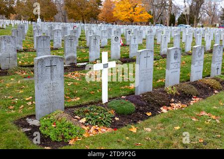 Beechwood Cemetery e National Military Cemetery Ottawa, Ontario, Canada. Foto Stock