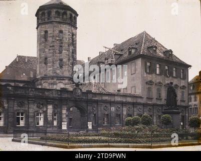 Bayreuth, Baviera, Germania, Art, Habitat, architettura, Torre, porta, Rinascimento, Pediment, stemma, stemma, Palazzo, Castello, Baviera, Bayreuth, Bayreuth, 01/01/1912 - 31/12/1912, Léon, Auguste, fotografo, 1912 - Allemagne - Auguste Léon, Autochrome, foto, vetro, Autochrome, foto, positiva Foto Stock