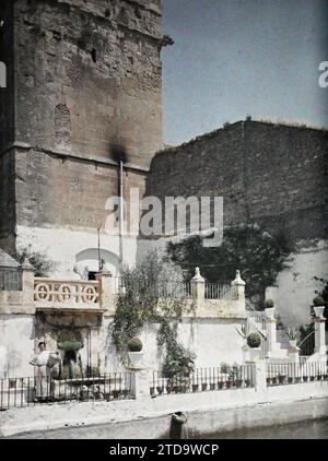 Cordoba, Spagna, Housing, architettura, Terrazza, impianto idraulico, Fontana, Spagna, Cordoba, Fontana di Aleazav, Cordoue, 19/06/1914 - 22/06/1914, Léon, Auguste, fotografo, 1914 - Espagne, Spagna, Europa - Auguste Léon - (15 luglio-4 luglio), Autochrome, Photo, Glass, Autochrome, foto, positiva Foto Stock