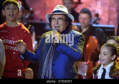 ROMA, ITALIA - 16 DICEMBRE: Al Bano, Albano Carrisi. Concerto di Natale in Vaticano XXXI edizione. Auditorium conciliazione. Roma (Italia)16 dicembre 2023 Foto Stock