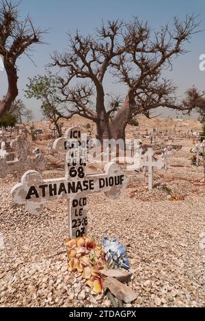 Cimitero cristiano e musulmano sull'isola di Shell Joal-Fadiouth Senegal Foto Stock