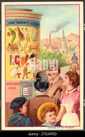 Tessera vintage Liebig Trade S363 Word Pictures 003 Foto Stock