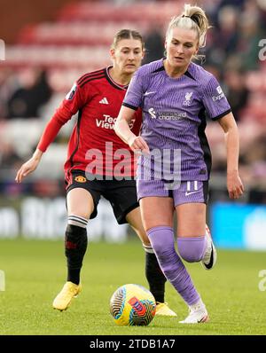 Leigh, Regno Unito. 17 dicembre 2023. Melissa Lawley del Liverpool durante la fa Women's Super League match al Leigh Sports Village, Leigh. Il credito fotografico dovrebbe leggere: Andrew Yates/Sportimage Credit: Sportimage Ltd/Alamy Live News Foto Stock