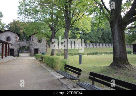 Bad Homburg, Germania 14 ottobre 2016: Il Saalburg è un forte romano situato sulla cresta principale del Taunus, a nord-ovest di Bad Homburg, Assia, Germania Foto Stock