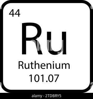 Disegno illustrativo vektor icona rutenio Illustrazione Vettoriale