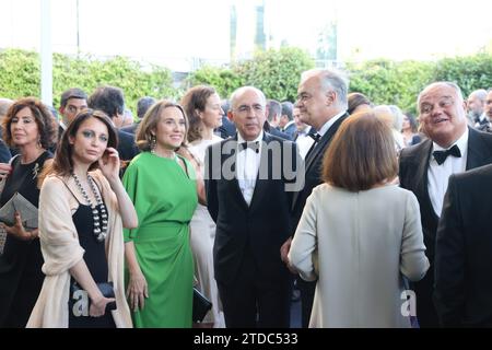 Madrid, 07/07/2022. Presentazione dei premi Mariano de Cavia, Luca de Tena e Mingote, da parte del re Felipe ad Andrés Trapiello, Inés Artajo ed Emilio Morenatti. Foto: Jaime García. ARCHDC. Crediti: Album / Archivo ABC / Jaime García Foto Stock