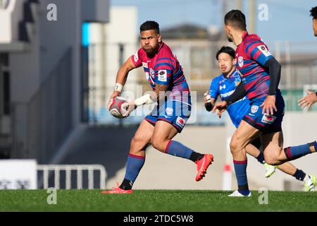 Higashi Osaka Giappone. 17 dicembre 2023. Patrick Stehlin (Liners), 17 DICEMBRE 2023 - Rugby : Japan Rugby League One 2023-24 partita tra Hanazono Kintetsu Liners 0-49 Saitama Panasonic Wild Knights all'Hanazono Rugby Stadium di Higashi Osaka Giappone. Credito: SportsPressJP/AFLO/Alamy Live News Foto Stock