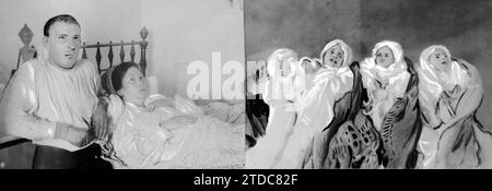 12/31/1905. Alicante. Mariah Bovia Montero che ha dato alla luce quattro figli e suo marito Nicolás Asensi. Crediti: Album / Archivo ABC / Cantos Foto Stock