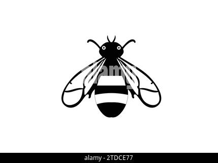 Icona africanizzata Bee killer dal design minimalista Illustrazione Vettoriale