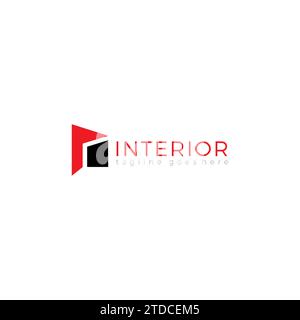 Design con logo per interni. Vettore logo Home Illustrazione Vettoriale