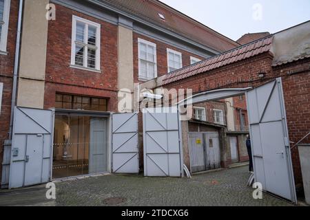 Innenhof, Gedenkstätte Lindenstraße, Potsdam, Brandeburgo, Deutschland Foto Stock