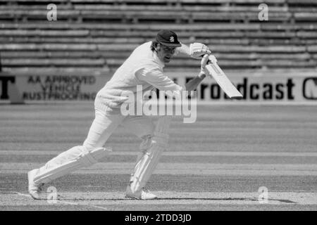 Mike Denness, in battuta per Essex contro Warwickshire, Warwicks contro Essex, County Championship match, Edgbaston, Birmingham, Inghilterra. 1977 Foto Stock