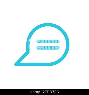 Parla bolla. Dal set di icone blu. Illustrazione Vettoriale