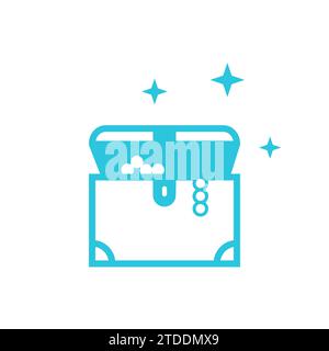 Icona del tesoro. Dal set di icone blu. Illustrazione Vettoriale