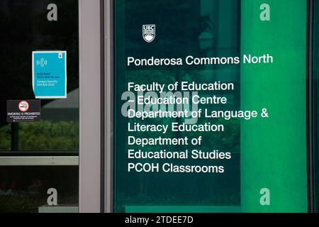 Vancouver, Canada - settembre 3,2021: Veduta di Ponderosa Commons North Faculty of Education presso UBC Foto Stock