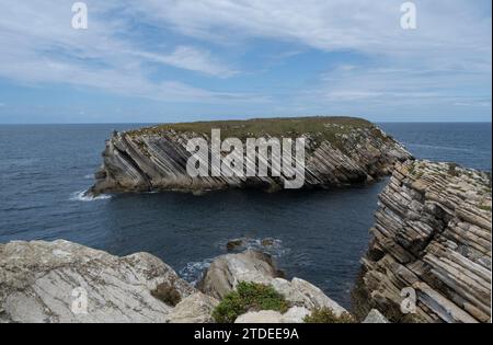 Formazioni rocciose, Baleal, Portogallo. Foto Stock