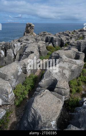 Formazioni calcaree ((Carso) Peniche, Portogallo Foto Stock