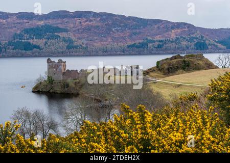 Castello Urquhart, Loch Ness, Scotland, Regno Unito Foto Stock