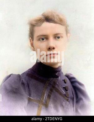 Ritratto di Nellie Bly (Elizabeth Jane Cochrane) 1864-1922 giornalista americana - 1890 Foto Stock