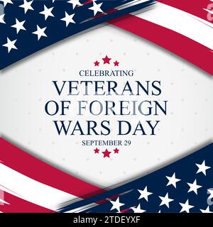 National Veterans of Foreign Wars Day background Vector Illustration Illustrazione Vettoriale