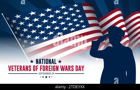 National Veterans of Foreign Wars Day background Vector Illustration Illustrazione Vettoriale