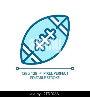 Icona blu chiaro della pallina da football americano Illustrazione Vettoriale