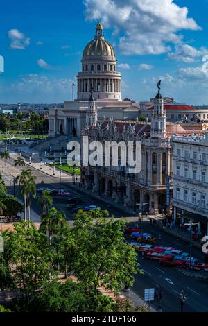 Vista su l'Avana e il suo Campidoglio, l'Avana, Cuba, le Indie occidentali e l'America centrale Foto Stock