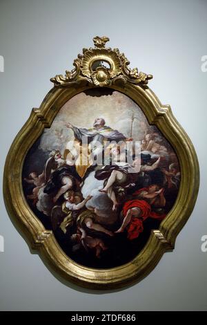 Italia Puglia Barletta il Castello Sveviano - Museo Civico - Apoteosi di San Nicola di Bari. Luca Giordano Foto Stock