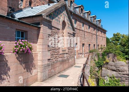 Monastero di Hohenburg sul Mont Sainte-Odile, Ottrott, Vosges, Alsazia, Francia, Europa Foto Stock