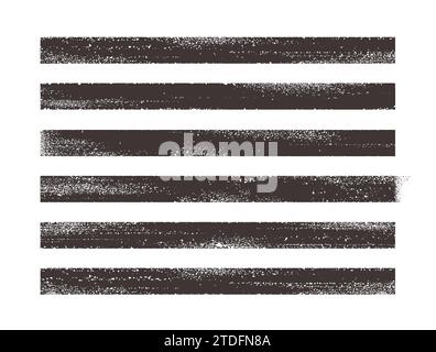 Set di tratti di pennello grassetto. Sagome e sagome vettoriali disegnate a mano. Linee di traccia del pennello. Illustrazione Vettoriale