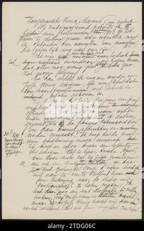 Conceptbriff Aan Anoniem, August Alpé, 1908 la lettera è probabilmente indirizzata a Max Wilhelm Carl Weber e Anne Antoinette Weber-van Bosse. Scrittura a inchiostro (processi) / penna Eerbeek la lettera è probabilmente indirizzata a Max Wilhelm Carl Weber e Anne Antoinette Weber-van Bosse. Scrittura inchiostro (processi) / penna Eerbeek Foto Stock