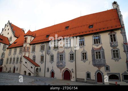Il bellissimo castello di Hohes Schloss a Fussen, in Baviera Foto Stock