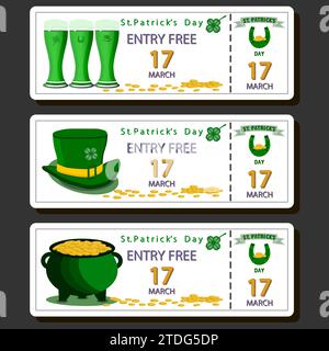 Splendida illustrazione a colori sul tema delle festività annuali di St Patrick's Day Illustrazione Vettoriale