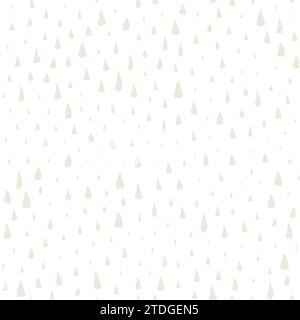 Motivo senza cuciture con gocce di pioggia dipinte a mano. Elemento grafico per poster, cancelleria, tessuto, album, carta doccia per bambini, invito al matrimonio. Illustrazione Vettoriale