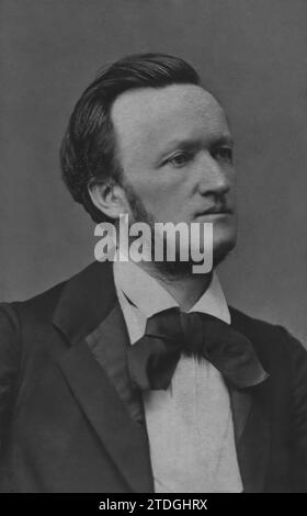 Ritratto di Richard Wagner. Anno: c. 1867- 1870. Di Ludwig Angerer. Foto Stock