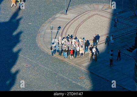 Vista di un gruppo dalla torre Hausmannsturm Foto Stock