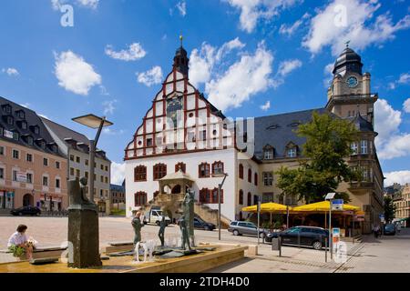 Plauen Market Place Foto Stock