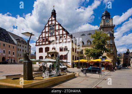 Plauen Market Place Foto Stock