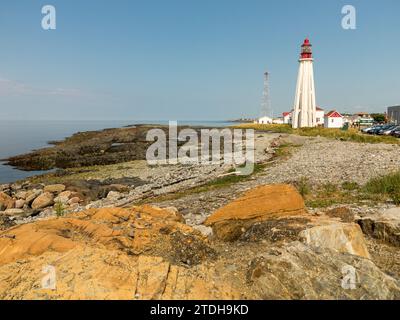 Faro di Pointe-au-Père, sito storico nazionale. 1034 Rue du Phare, Rimouski, QC G5M 1L8 Foto Stock